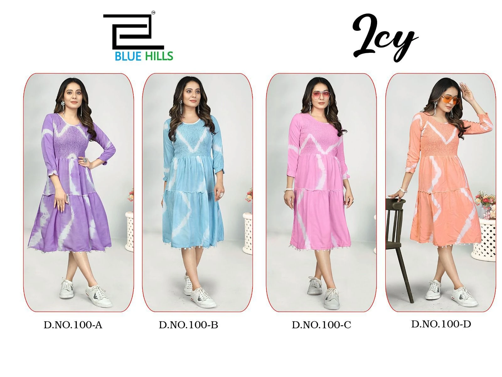 Blue Hills Icy Rayon Wholesale Fancy Western Tops Catalog — Wholesale, Blue Hills wholesale from Surat — view 5